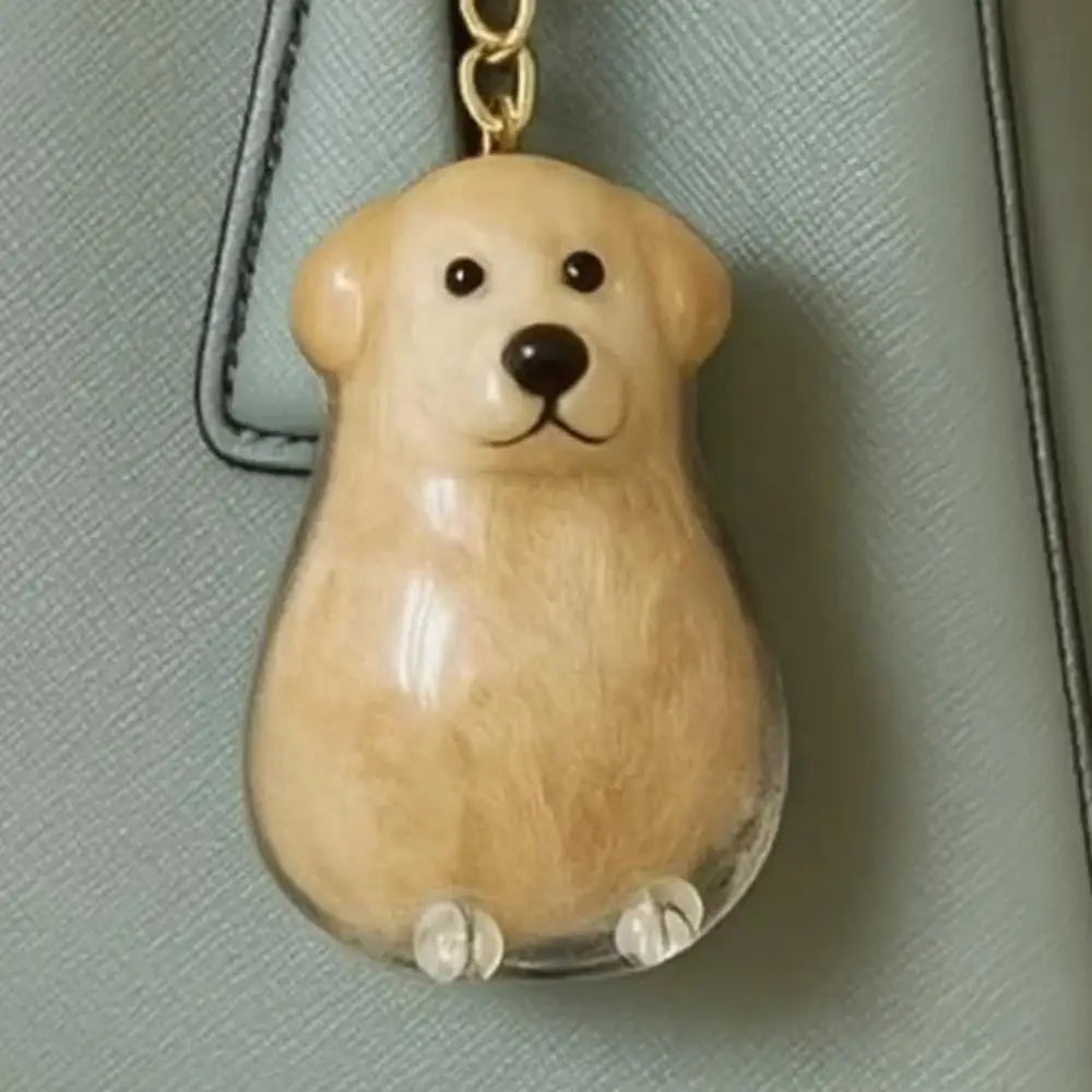 Pet Fur Storage Container Doggy Bag Hanging Keyring Dog's Hair Memory Capsule For DIY Crafts Gift For Pet Lovers Home Display