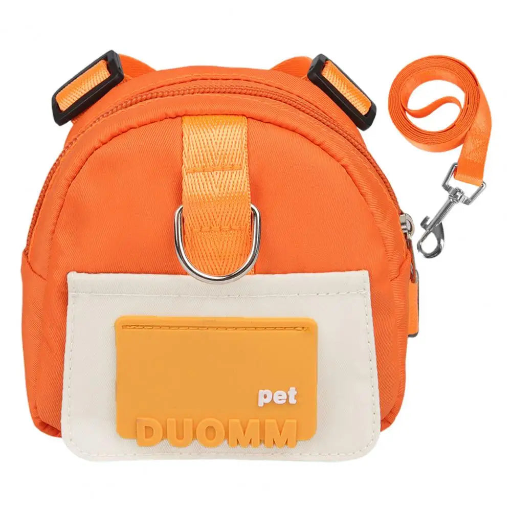 Pet Snack Bag Wear Resistant Dogs Backpack with Traction Rope Pets Carrier Bag Pet Traction Bag Pet Accessories