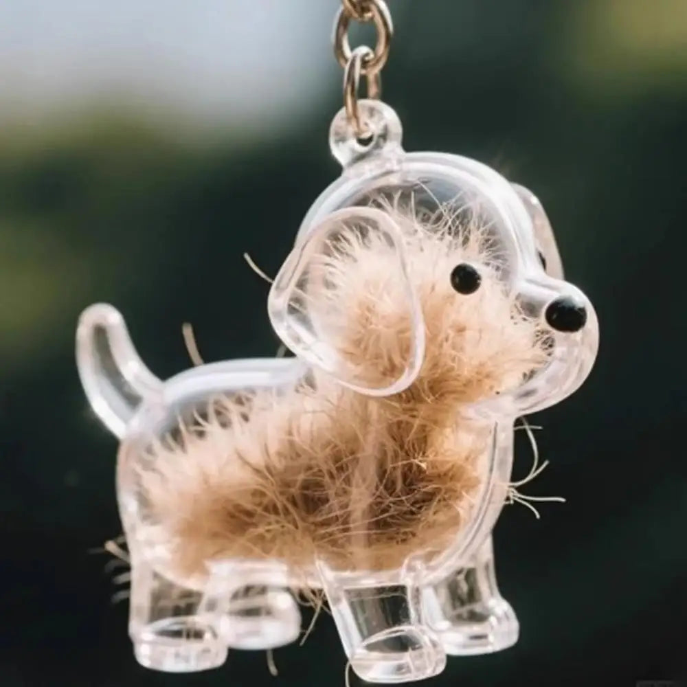 Pet Fur Storage Container Doggy Bag Hanging Keyring Dog's Hair Memory Capsule For DIY Crafts Gift For Pet Lovers Home Display