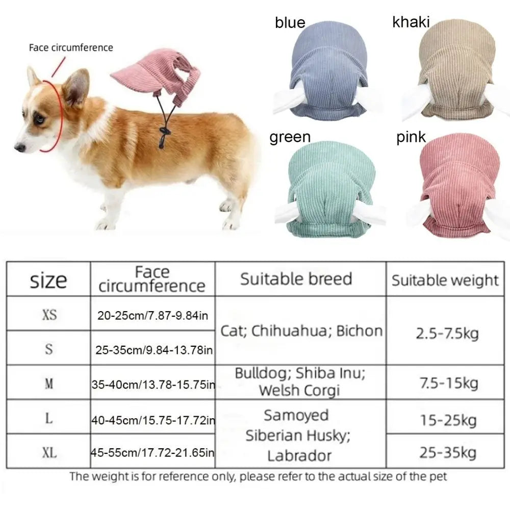 Pet Accessories Adjustable Dog Baseball Cap Soft with Ear Holes Pet Sun Hat Breathable Dog Parent-Child Hat For Dogs Cats