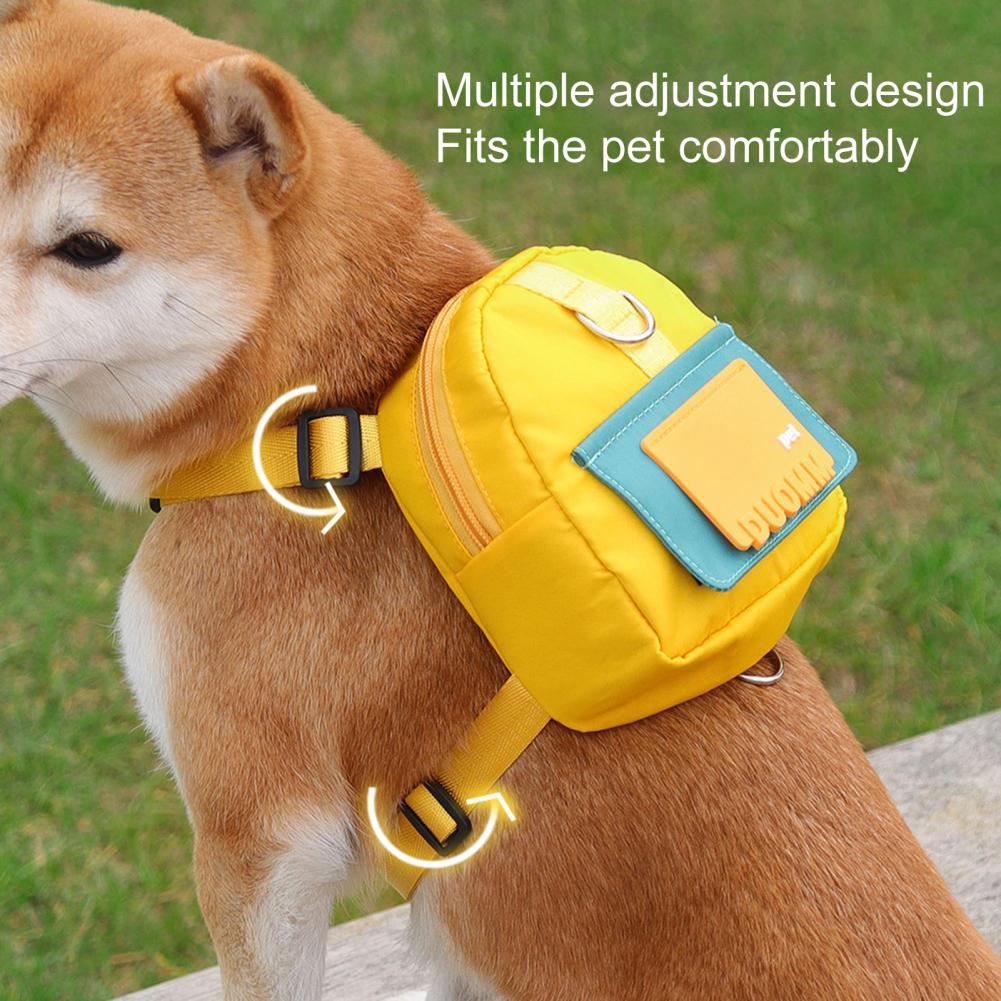 Pet Snack Bag Wear Resistant Dogs Backpack with Traction Rope Pets Carrier Bag Pet Traction Bag Pet Accessories