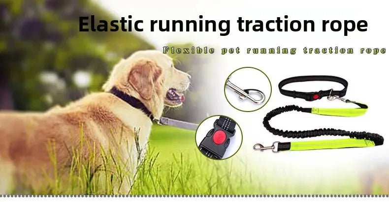 Hand Free Dog Leash for Pet Walking Running Jogging Adjustable Dog leash Waist Belt Chest Strap Traction Rope Dog Accessories