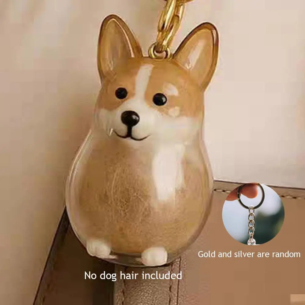 Pet Fur Storage Container Doggy Bag Hanging Keyring Dog's Hair Memory Capsule For DIY Crafts Gift For Pet Lovers Home Display