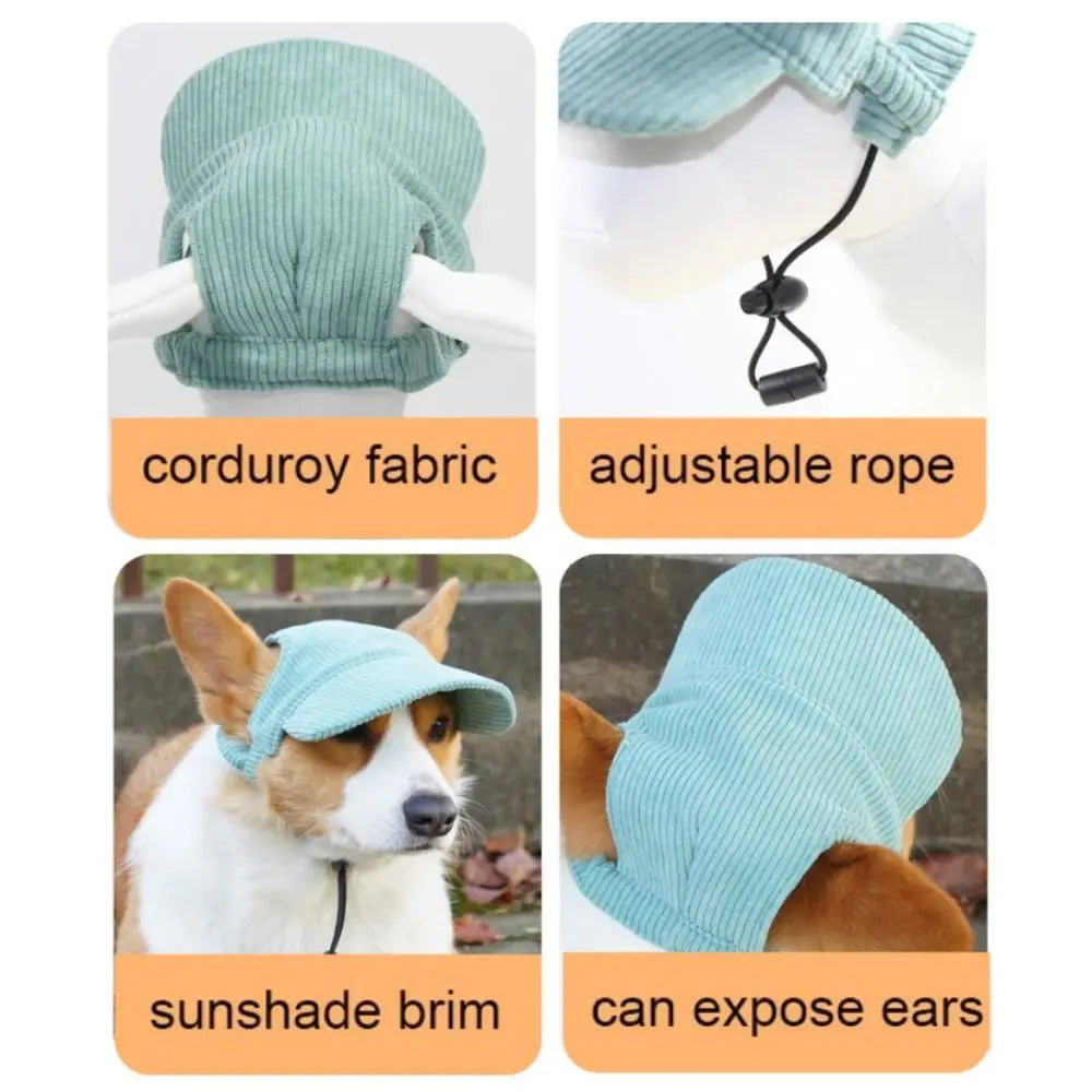 Pet Accessories Adjustable Dog Baseball Cap Soft with Ear Holes Pet Sun Hat Breathable Dog Parent-Child Hat For Dogs Cats
