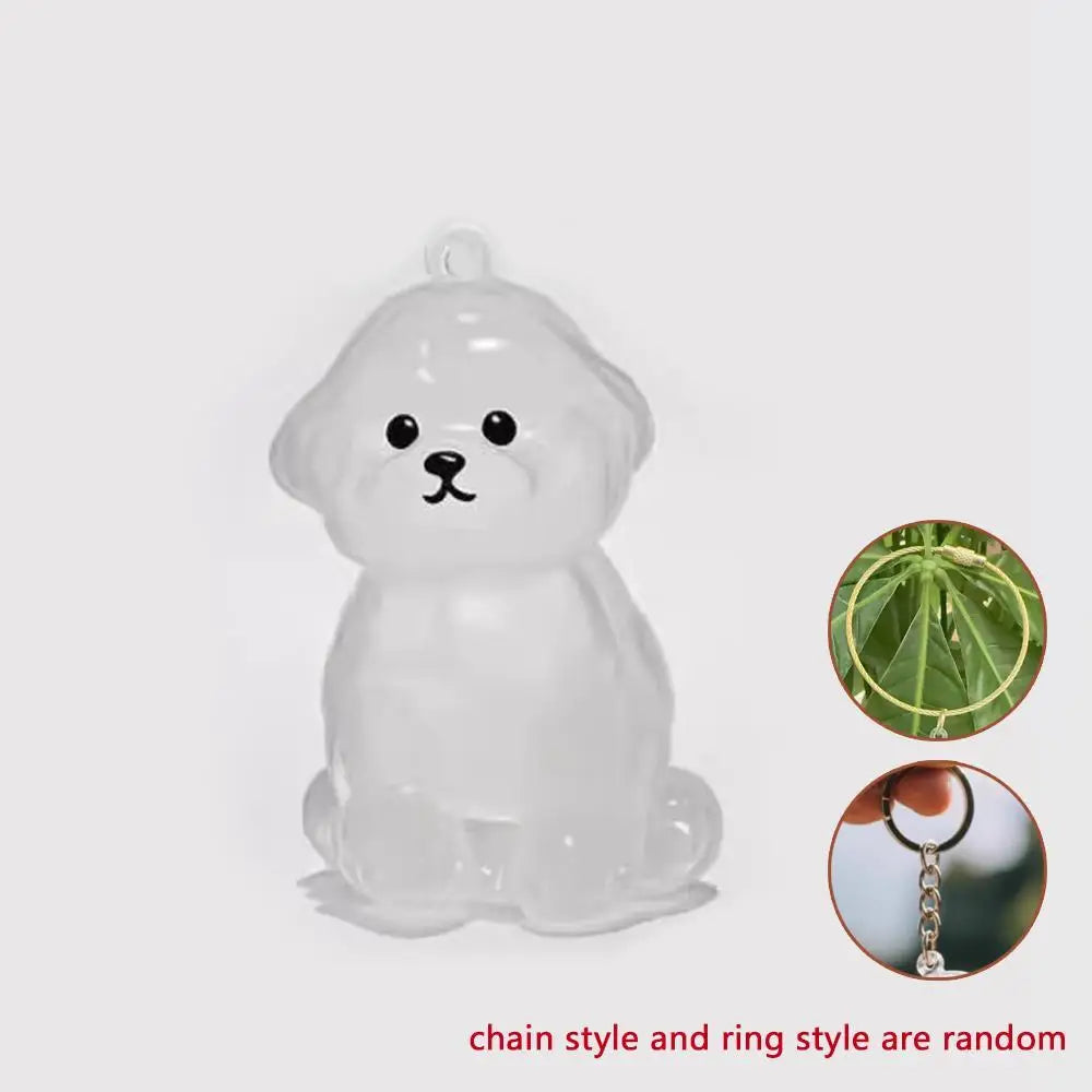 Pet Fur Storage Container Doggy Bag Hanging Keyring Dog's Hair Memory Capsule For DIY Crafts Gift For Pet Lovers Home Display