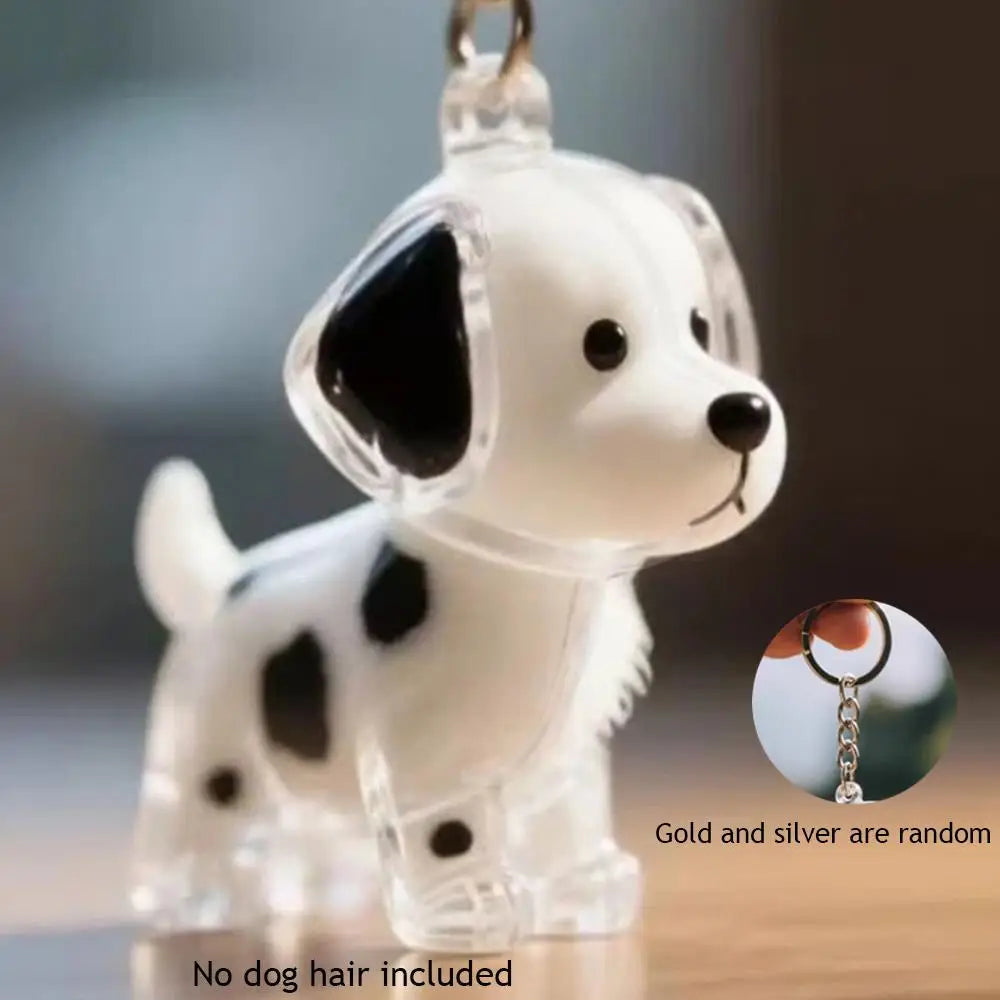Pet Fur Storage Container Doggy Bag Hanging Keyring Dog's Hair Memory Capsule For DIY Crafts Gift For Pet Lovers Home Display