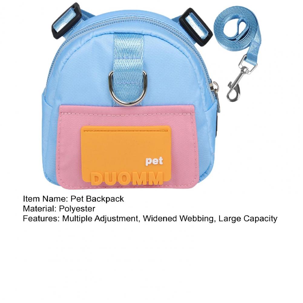 Pet Snack Bag Wear Resistant Dogs Backpack with Traction Rope Pets Carrier Bag Pet Traction Bag Pet Accessories