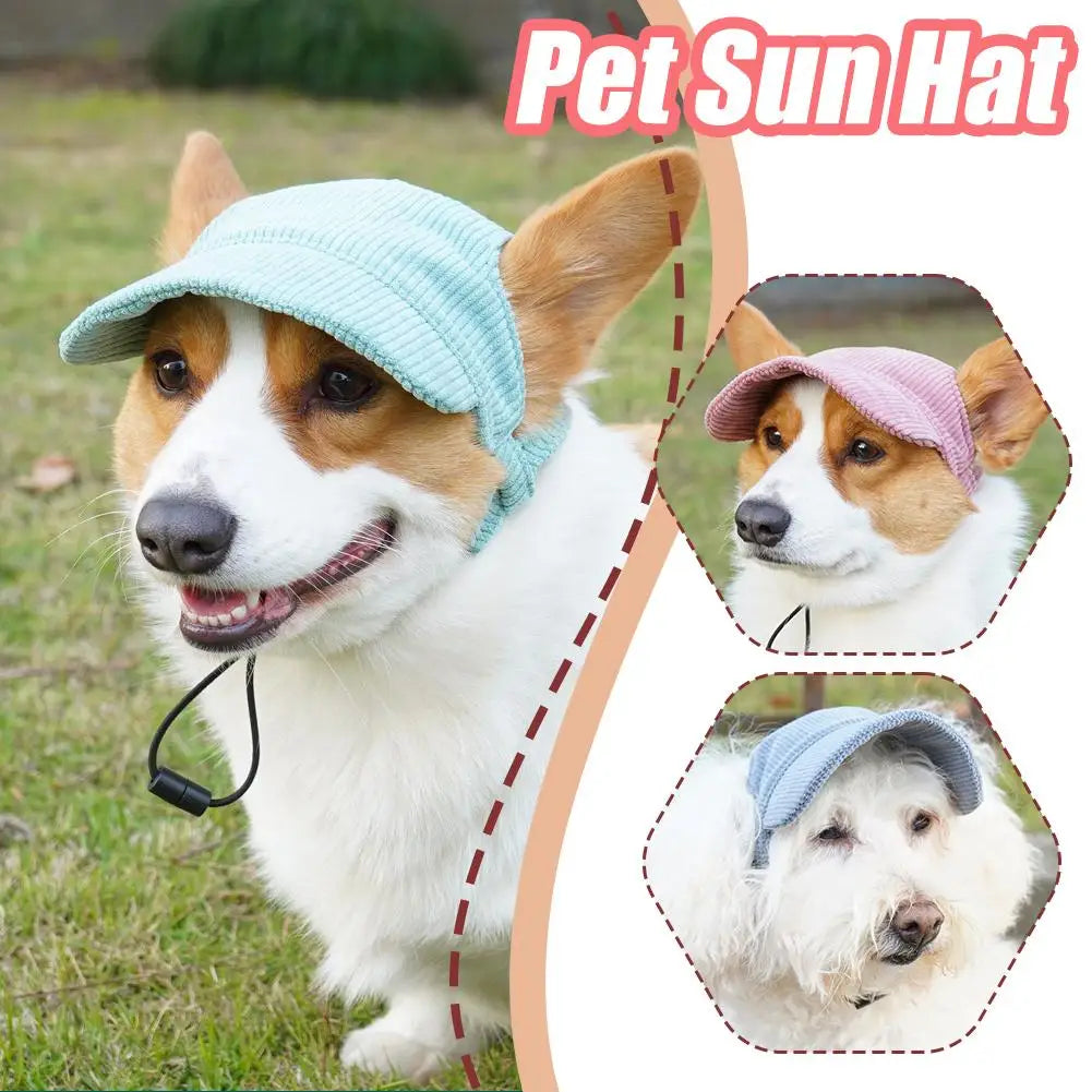 Dog Baseball Cap Pet Dog Hat Breathable For Small Medium Dogs Ear Holes Adjustable Dog Hat Pet Accessories