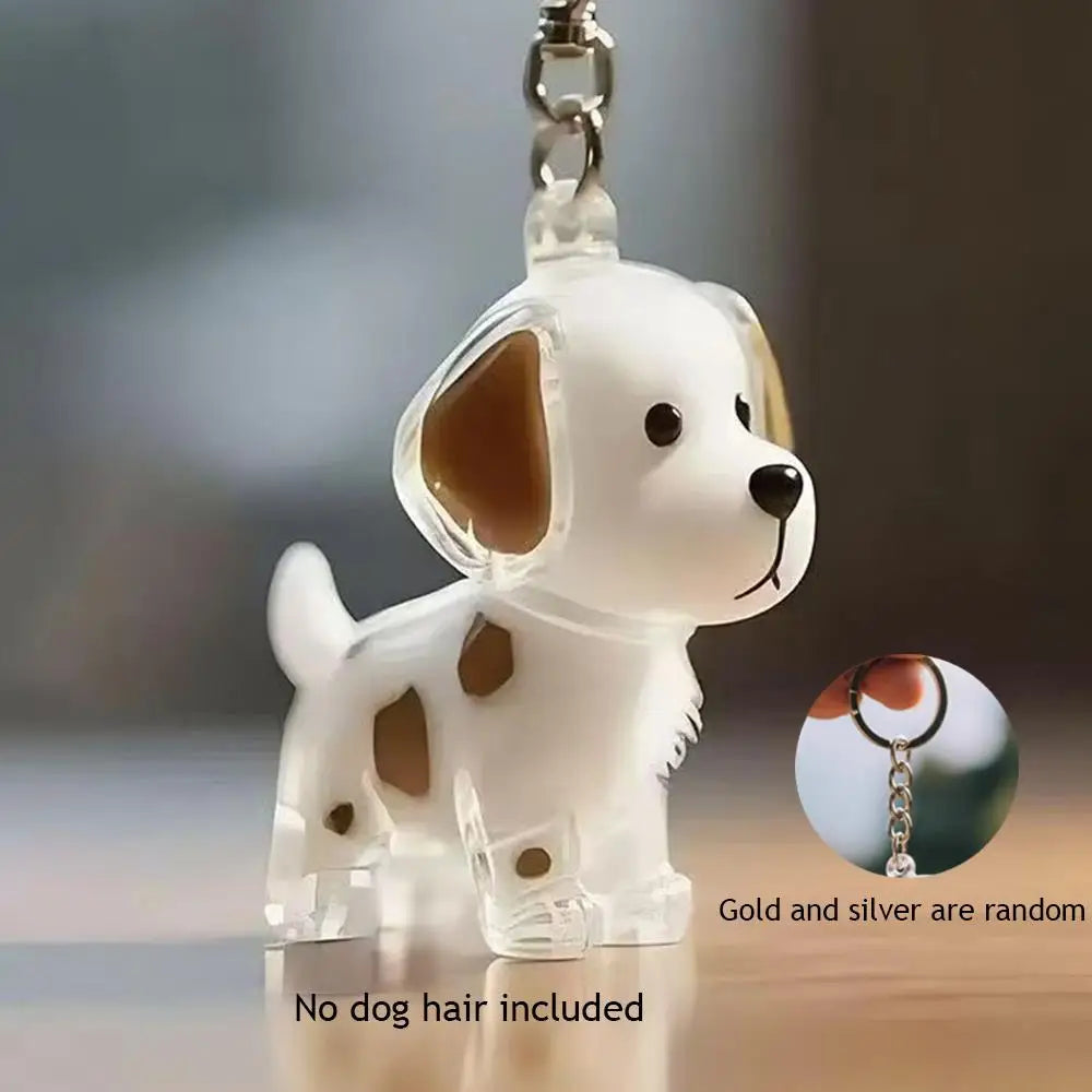 Pet Fur Storage Container Doggy Bag Hanging Keyring Dog's Hair Memory Capsule For DIY Crafts Gift For Pet Lovers Home Display