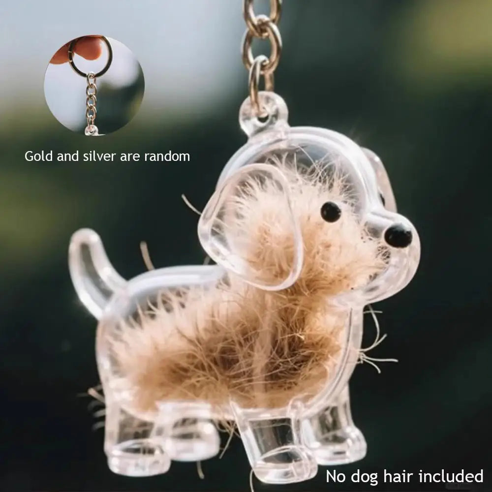 Pet Fur Storage Container Doggy Bag Hanging Keyring Dog's Hair Memory Capsule For DIY Crafts Gift For Pet Lovers Home Display