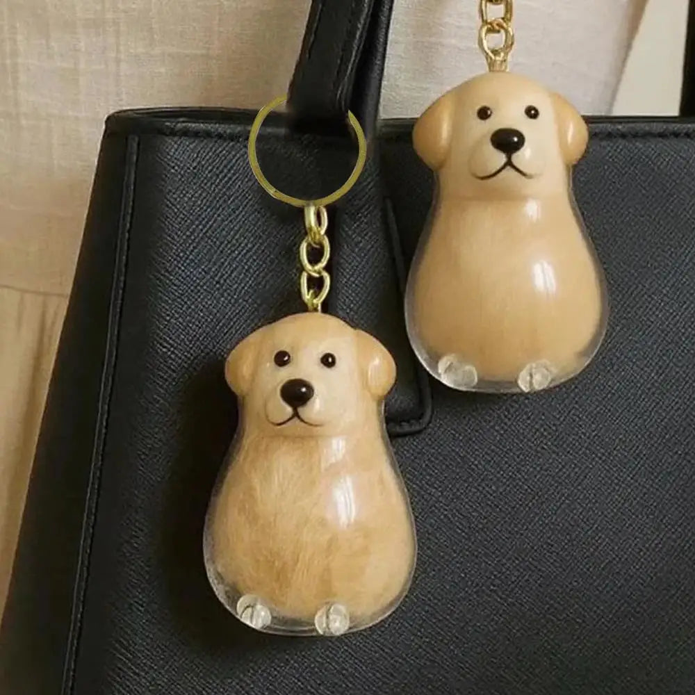 Pet Fur Storage Container Doggy Bag Hanging Keyring Dog's Hair Memory Capsule For DIY Crafts Gift For Pet Lovers Home Display